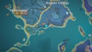 Player location for Reminiscence of Seirai part 2 (Image via Genshin Impact)